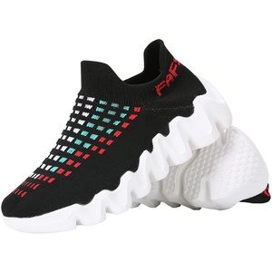 Mesh Breathable Walking Running Shoes Sneakers Unisex Little Kids Black 10.5